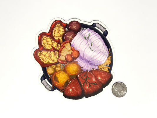 Deluxe Monster Hot Pot 4" Sticker