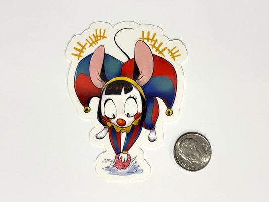 Happy Cotton Candy Mouse Sticker